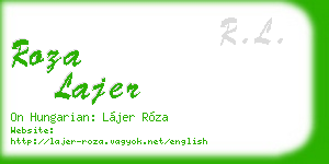 roza lajer business card