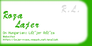 roza lajer business card